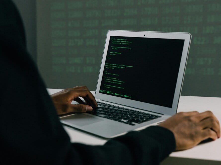 Free Person Using Macbook Air Stock Photo